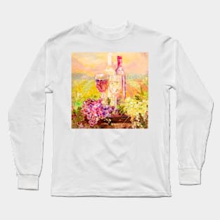 Wine At Sunset In The Alt Emporda Long Sleeve T-Shirt